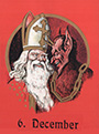 Saint Nicholas accompanied by Krampus